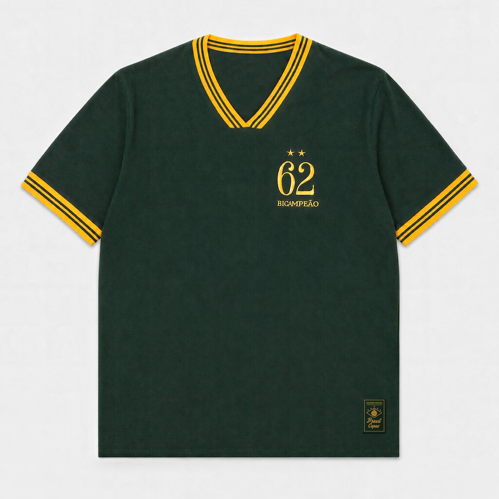 Camisa Brasil Retrô 1962 Verde Masculina