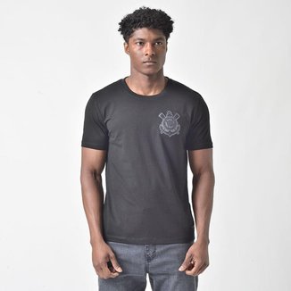 Camisa Corinthians Oficial Licenciada All Black Masculina Corinthians
