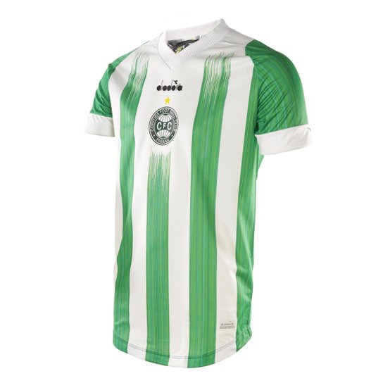 Camisa Coritiba Oficial Jogo 2 Verde e Branco Masculino P VERDE/BRANCO Diadora