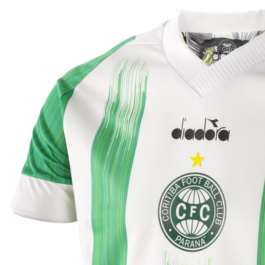 Camisa Coritiba Oficial Jogo 2 Verde e Branco Masculino P VERDE/BRANCO Diadora