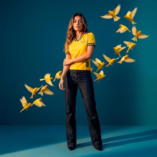 Camisa Cropped Copa Brasil Amarela