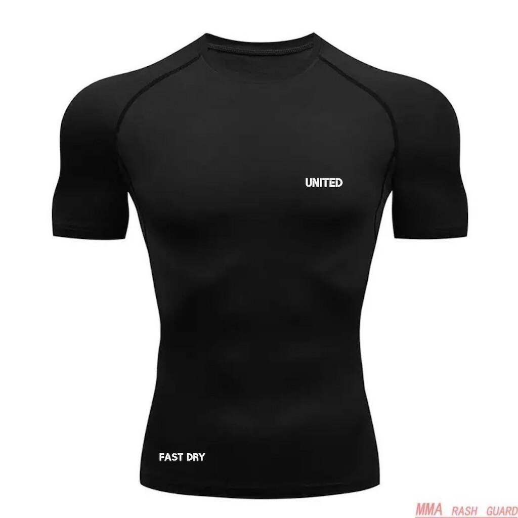 Camisa de compressão térmica Manga Curta United Pro Proteção Solar FPS 50+ Rash Guard