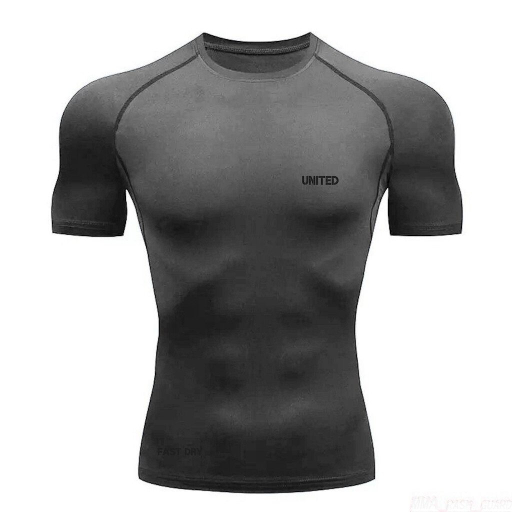 Camisa de compressão térmica Manga Curta United Pro Proteção Solar FPS 50+ Rash Guard