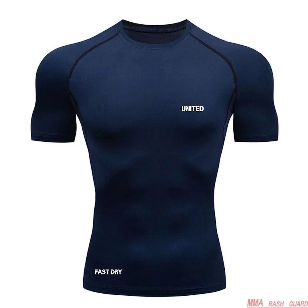 Camisa de compressão térmica Manga Curta United Pro Proteção Solar FPS 50+ Rash Guard