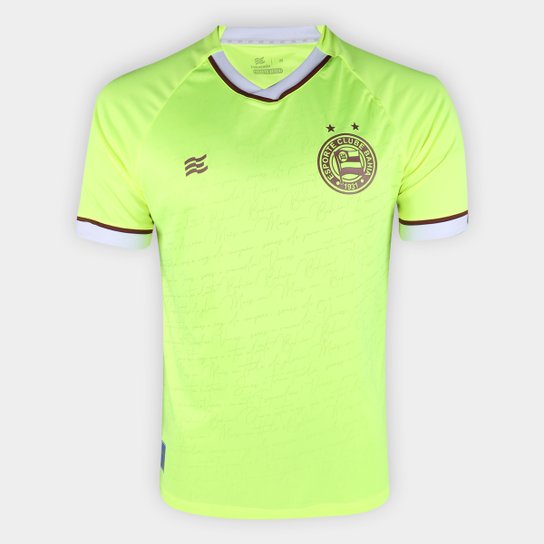 Camisa de Goleiro Bahia 20/21 Aquecimento Esquadrão Masculina - Amarelo Fluorescente Menor preço em Camisa de Goleiro Bahia 20/21 Aquecimento Esquadrão Masculina - Amarelo Fluorescente