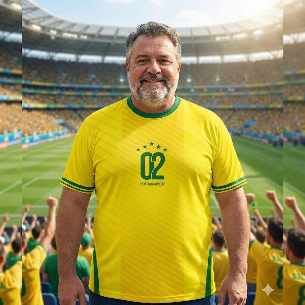 Camisa do Brasil Masculina Amarela Penta 2002 Copa R9