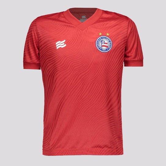 Camisa Esquadrão Bahia Jacquard Juvenil Vermelha