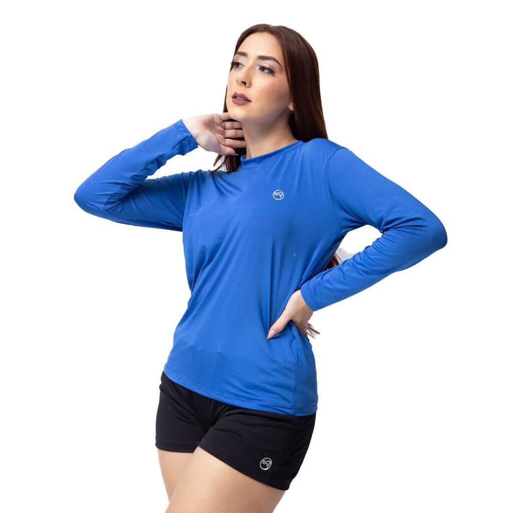 Camisa Feminina Térmica Manga Longa Com Proteção Uv 50+