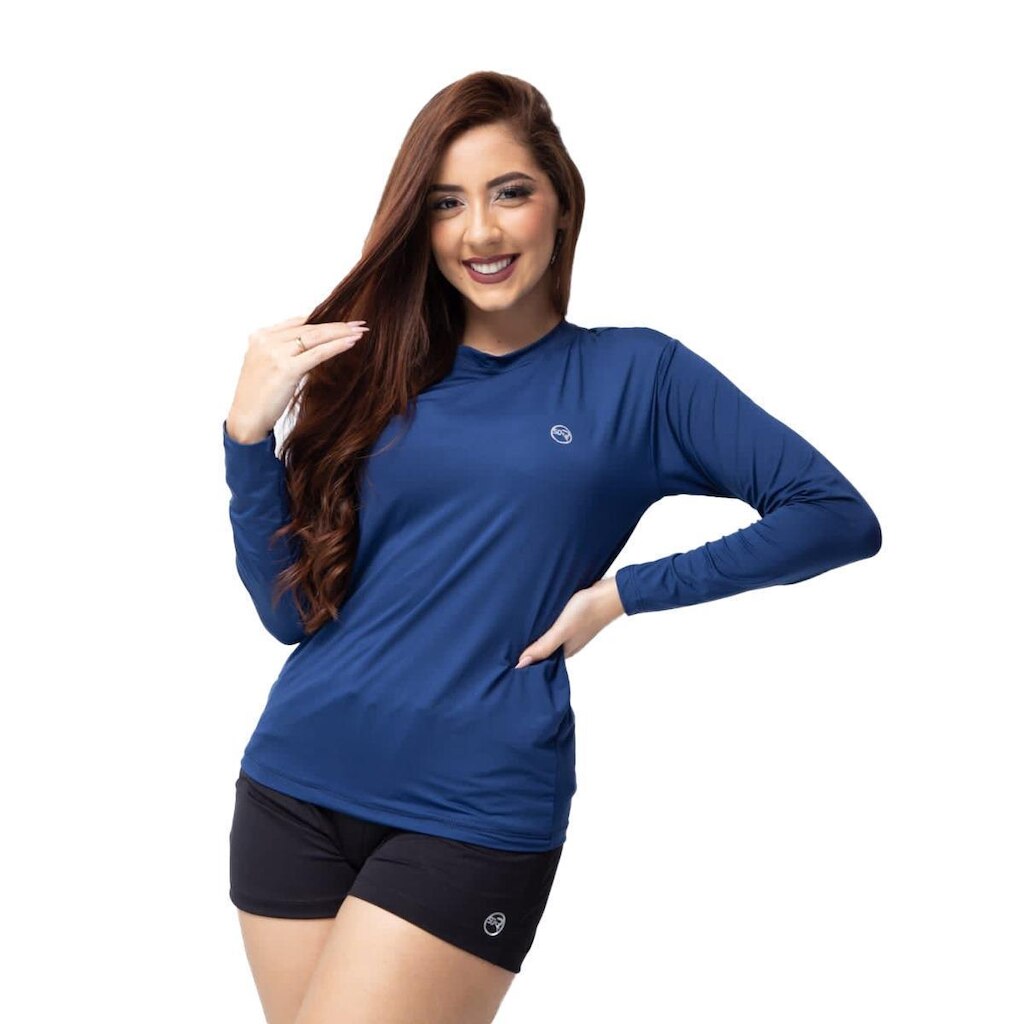 Camisa Feminina Térmica Manga Longa Com Proteção Uv 50+