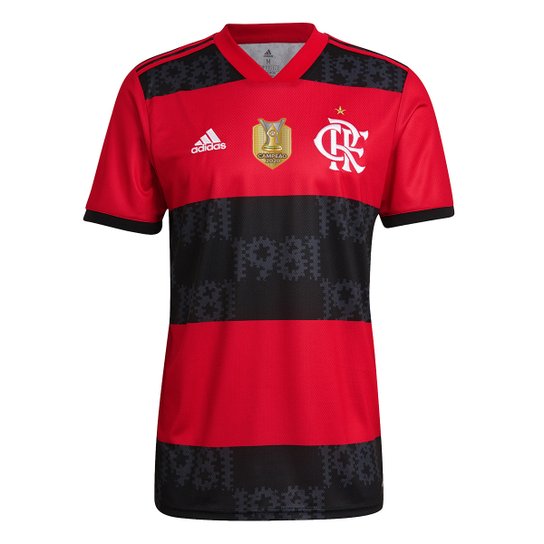 Camisa Flamengo I 21/22 s/n° Torcedor Adidas Masculina - Vermelho+Branco Menor preço em Camisa Flamengo I 21/22 s/n° Torcedor Adidas Masculina - Vermelho+Branco