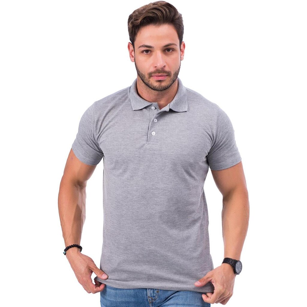 Camisa Gola Polo Masculina Lisa Techmalhas Tecido Piquet Macia e Leve