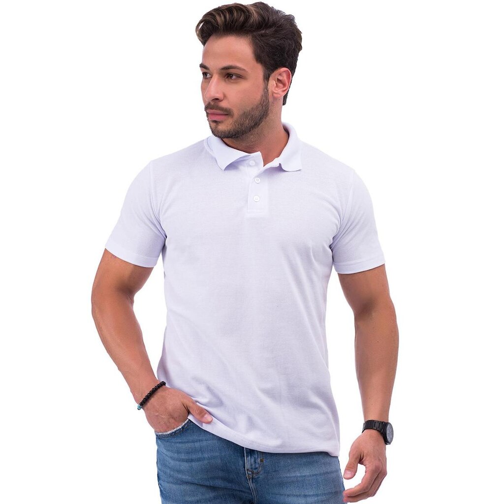 Camisa Gola Polo Masculina Lisa Techmalhas Tecido Piquet Macia e Leve