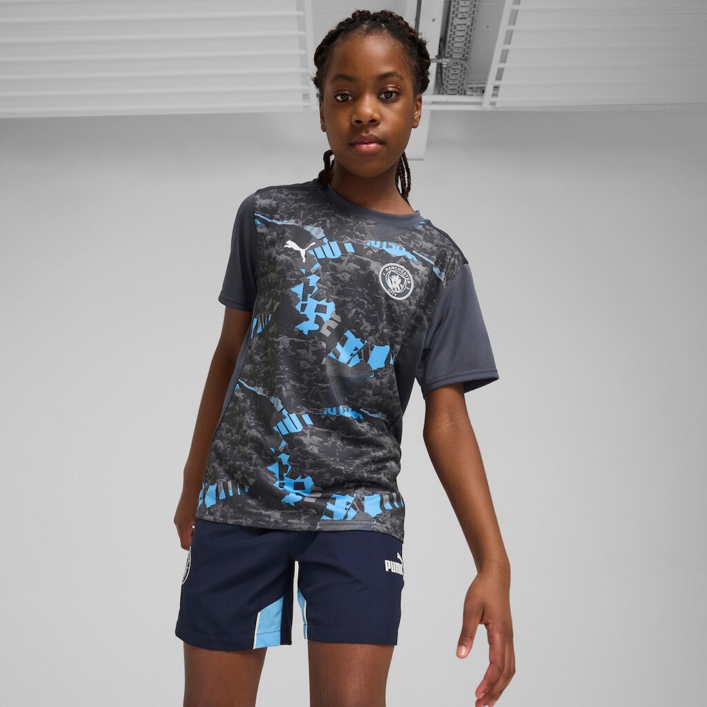 Camisa Infantil Manchester City Pré Jogo 24/25 s/nº Puma