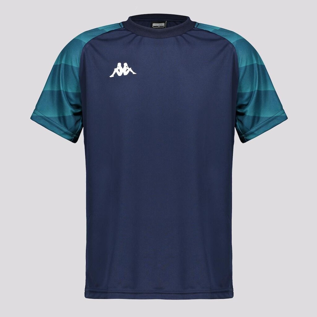 Camisa Kappa Raglany Juvenil Marinho