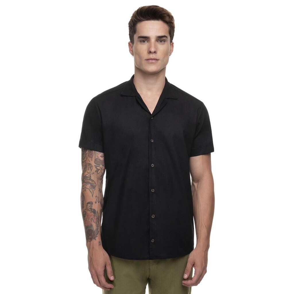 Camisa Manga Curta Linho Drazzo Maluhia