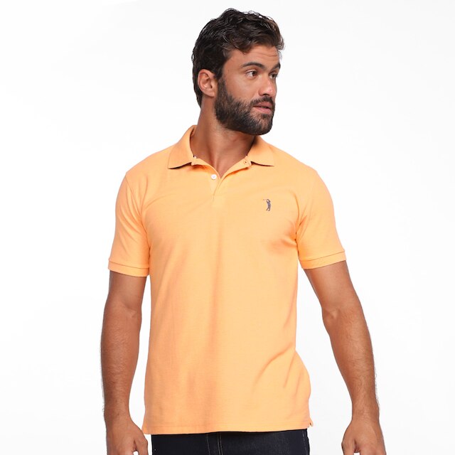 Camisa Polo Aleatory Básica Masculina - Laranja é boa?