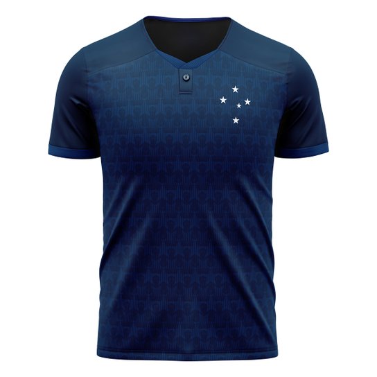 Camisa Polo Cruzeiro Braziline Jess Masculina - Marinho Menor preço em Camisa Polo Cruzeiro Braziline Jess Masculina - Marinho
