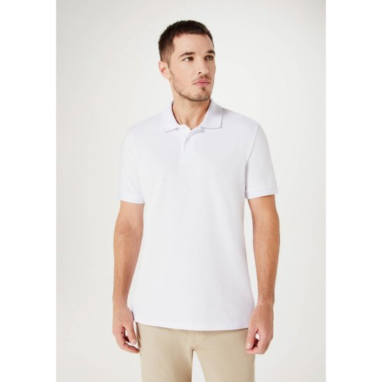 Camisa Polo Hering Básica Manga Curta Em Piquet Masculina