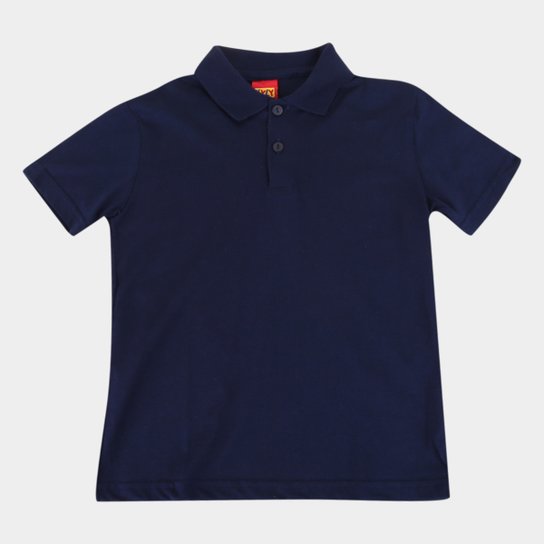 Camisa Polo Infantil Kyly Manga Curta Masculina - Marinho