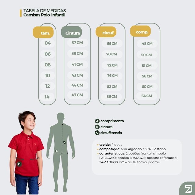 Camisa Polo Infantil  Menino