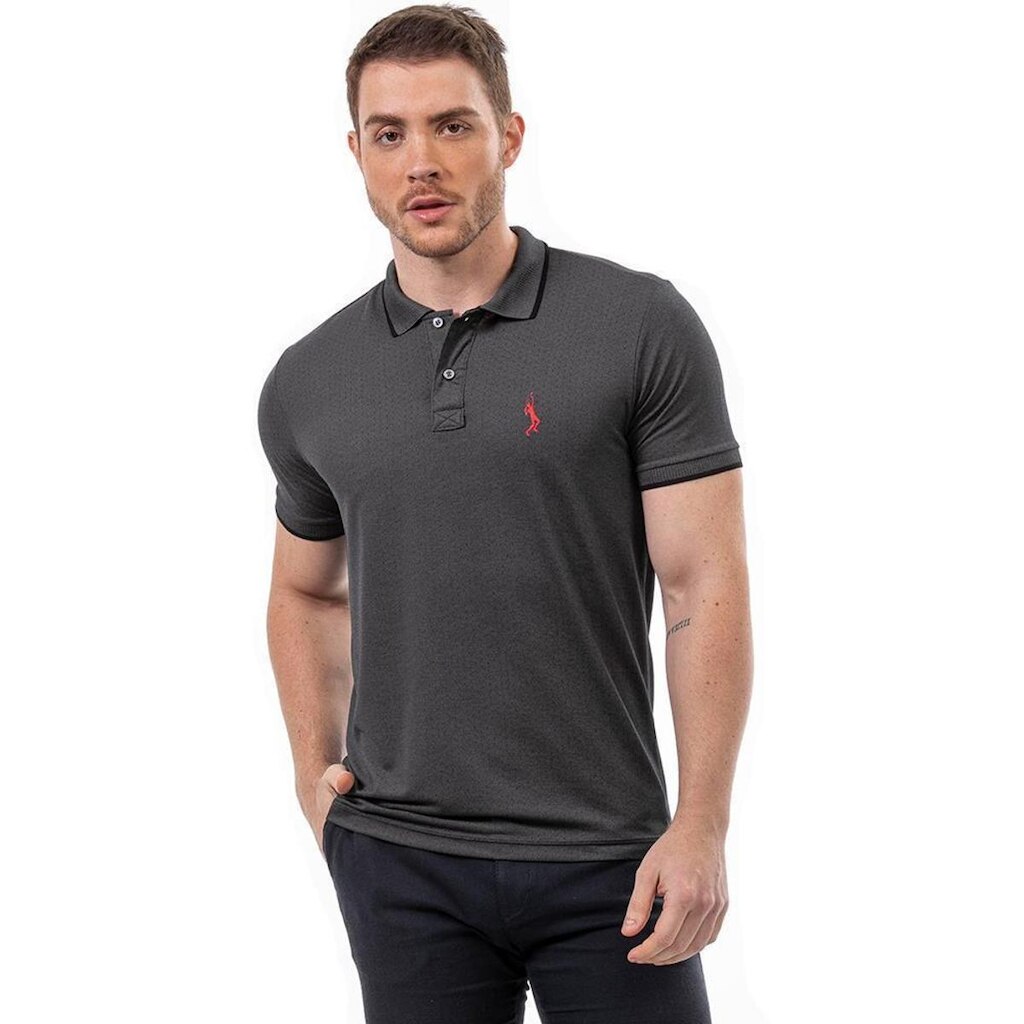 Camisa Polo John Pull Masculina Algodão Manga Curta Casual