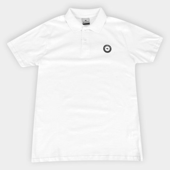 Camisa Polo Juvenil Nicoboco Smeargle Masculina - Branco