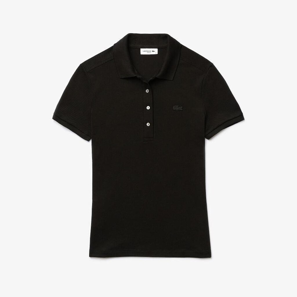 Camisa Polo Lacoste em Piqué de Algodão com Stretch Feminina