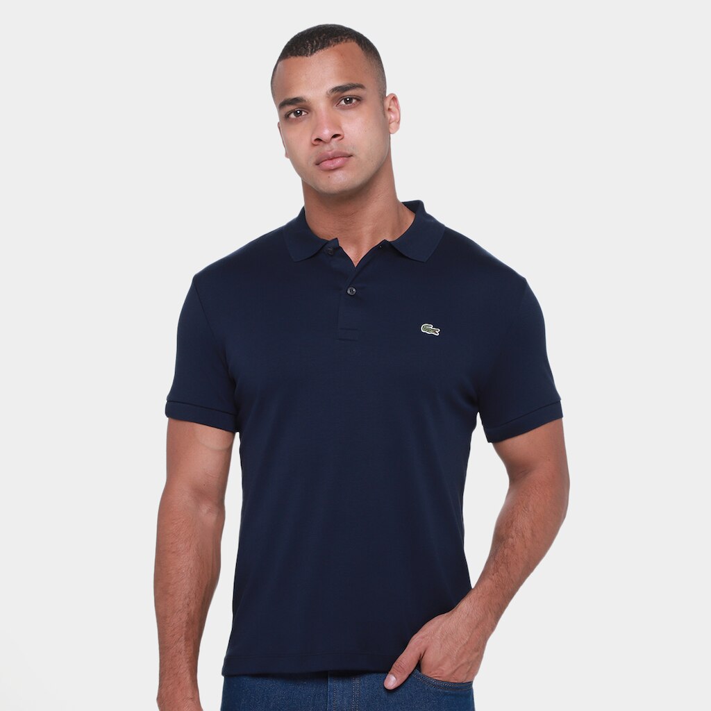 Camisa Polo Lacoste Regular Fit Algodão Leve Masculina