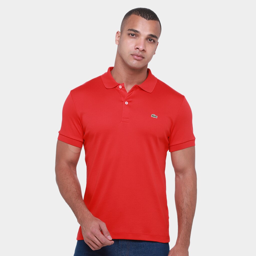 Camisa Polo Lacoste Regular Fit Algodão Leve Masculina