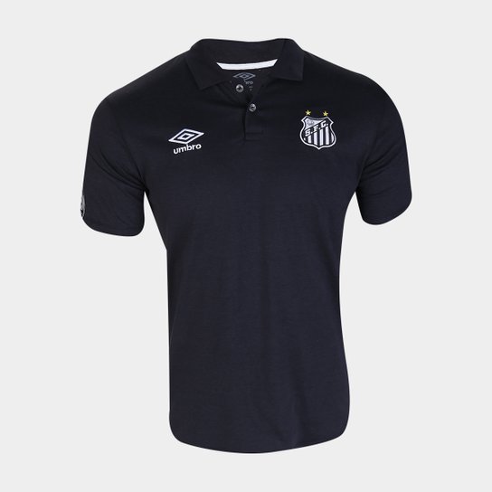Camisa Polo Santos Viagem 20/21 Umbro Masculina - Preto é ruim? Camisa Polo Santos Viagem 20/21 Umbro Masculina - Preto é boa?