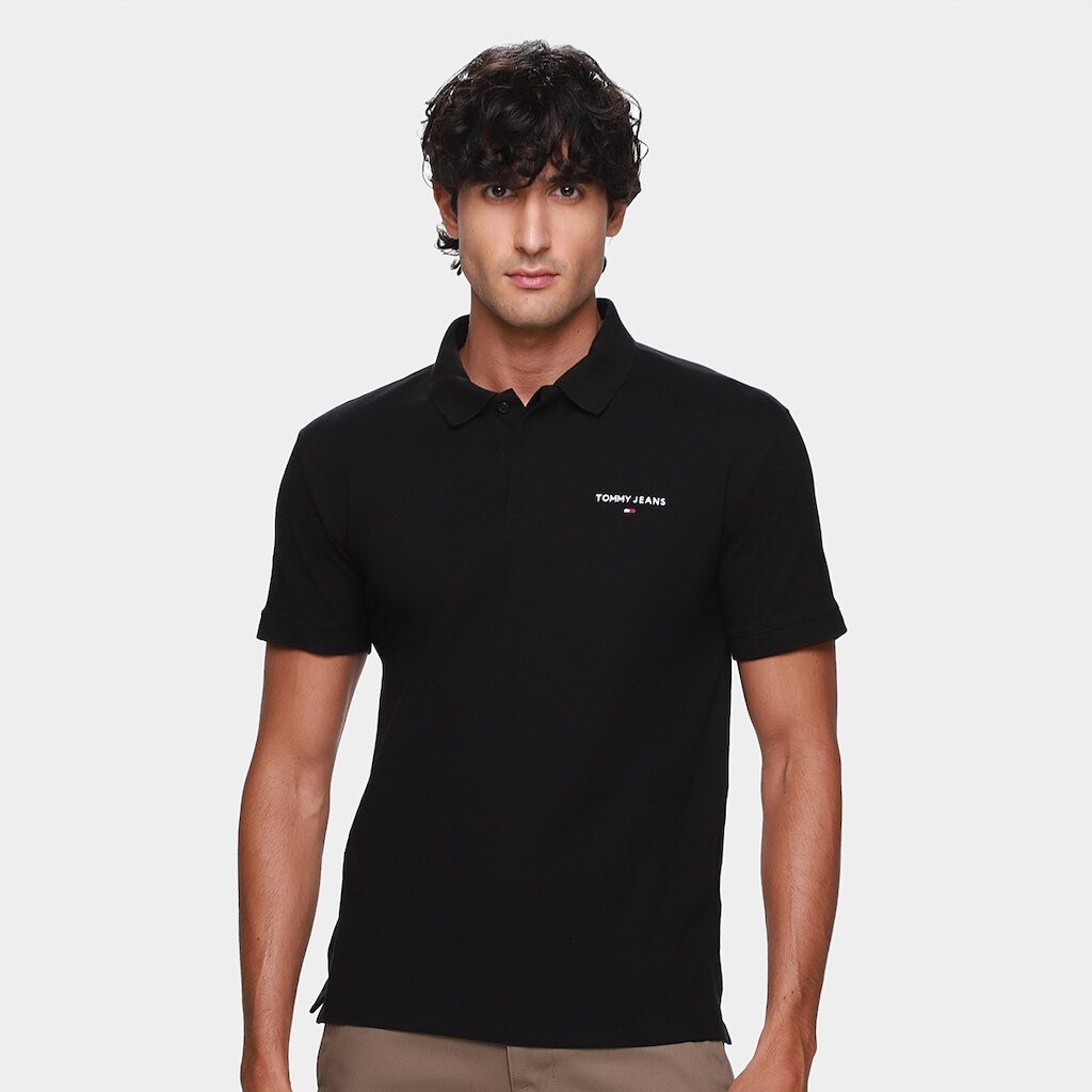 Camisa Polo Tommy Jeans Linear Masculina