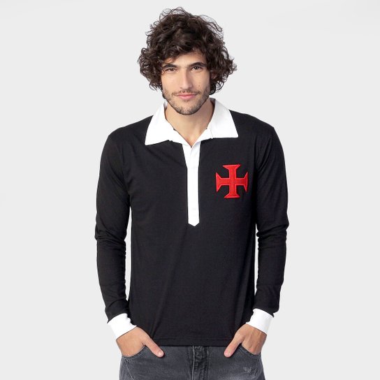 Camisa Polo Vasco Retrô 1923 M/L - Retrô - Preto é ruim? Camisa Polo Vasco Retrô 1923 M/L - Retrô - Preto é boa?