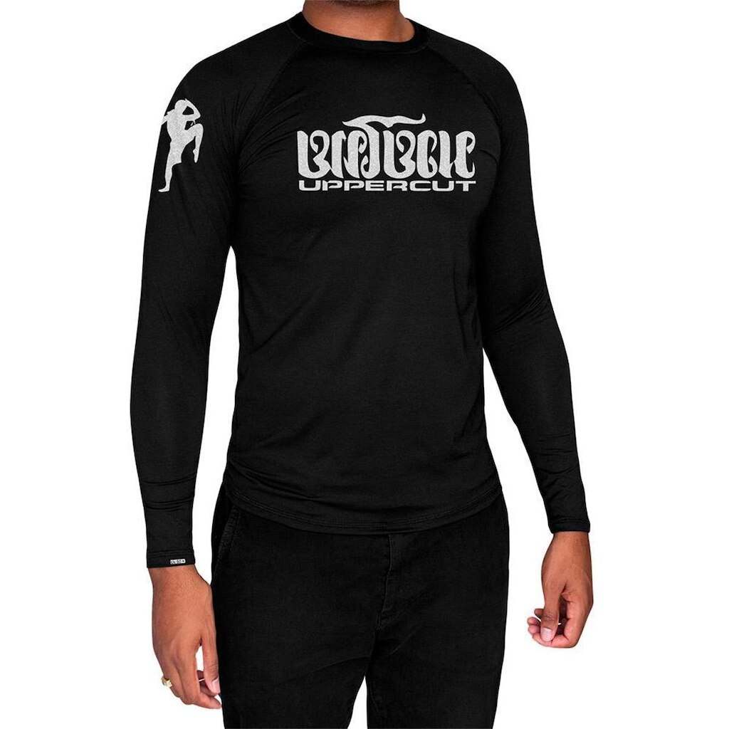 Camisa Proteção Solar UV50+ ML - Muay Thai Thailand - Preta