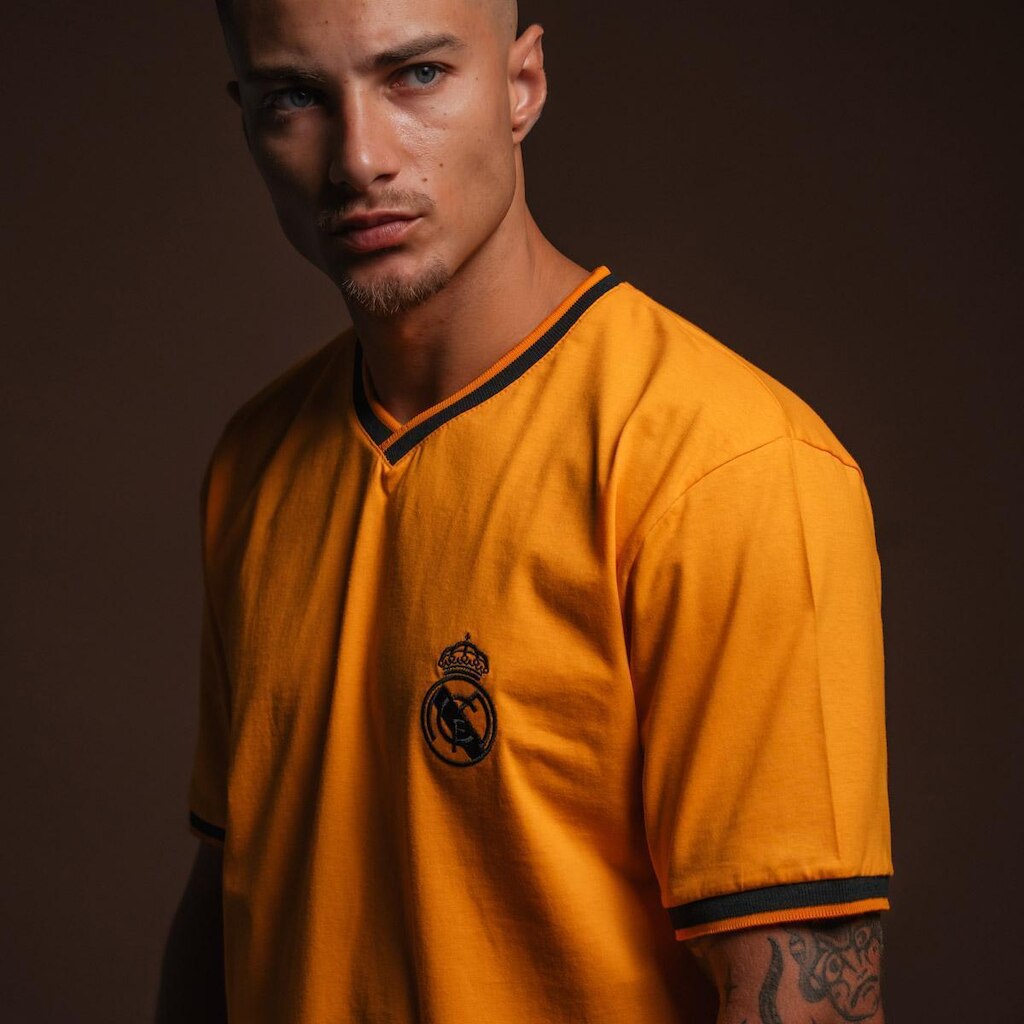 Camisa Real Madrid Torcedor Away Amarela Masculina