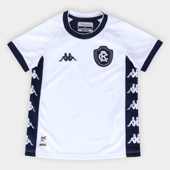 Camisa Remo Infantil II 20/21 s/nº Torcedor Kappa - Branco+Marinho Menor preço em Camisa Remo Infantil II 20/21 s/nº Torcedor Kappa - Branco+Marinho