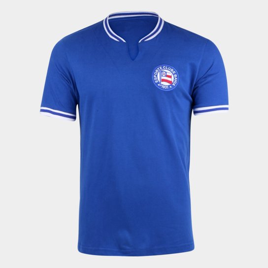 Camisa Retrô Bahia 1966 Retrô Mania Masculina - Azul Menor preço em Camisa Retrô Bahia 1966 Retrô Mania Masculina - Azul