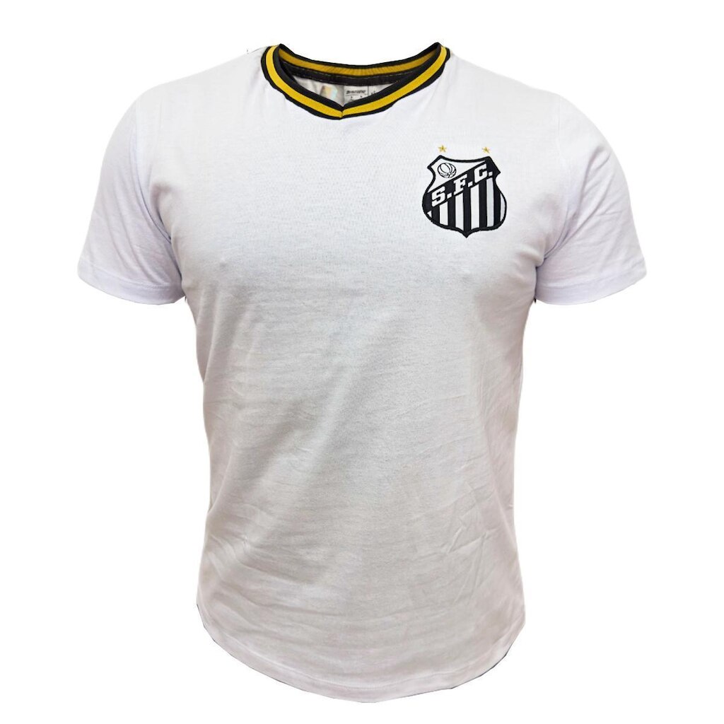 Camisa Santos Clube Branca Algodão - Masculino
