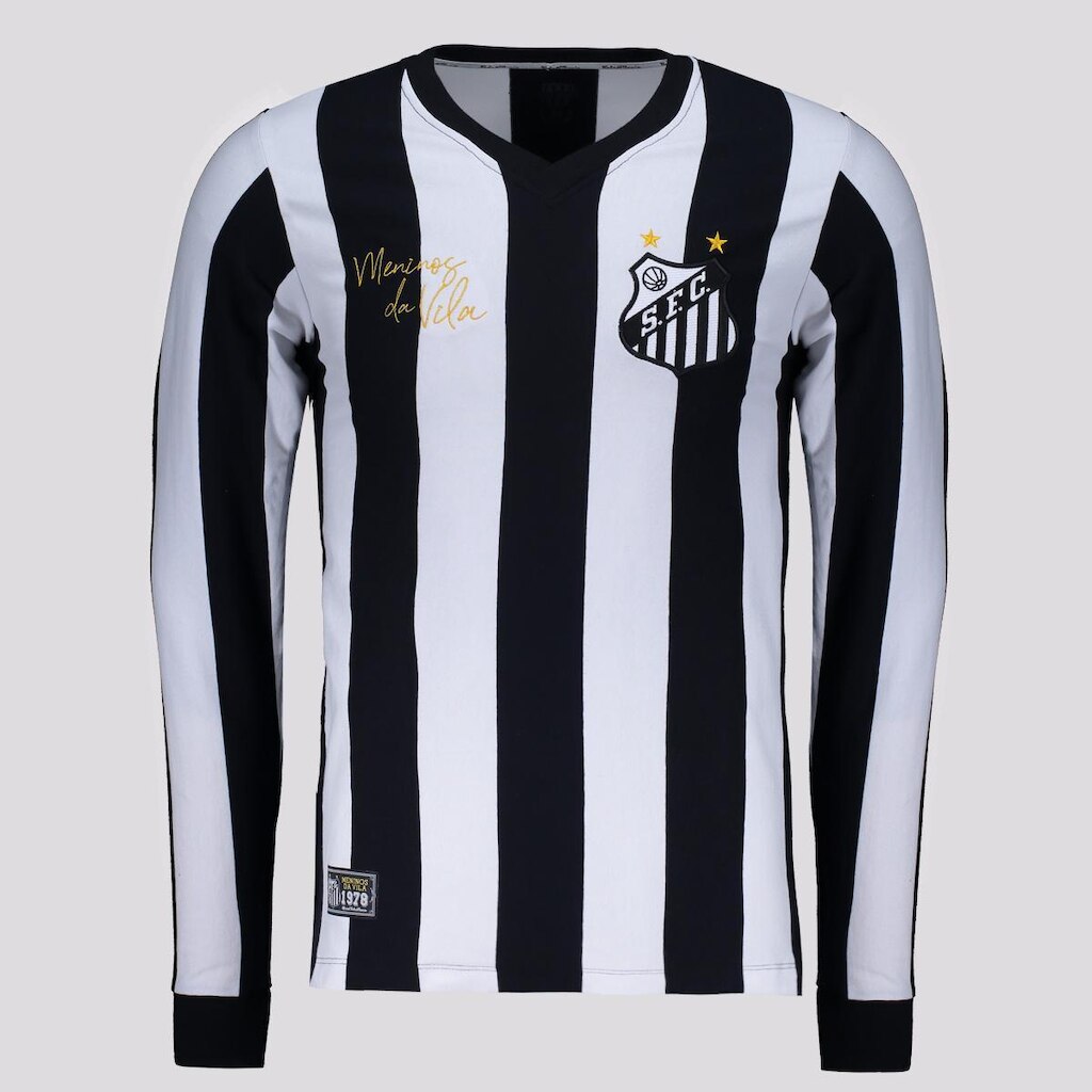 Camisa Santos Retrô 1978 Manga Longa Masculina