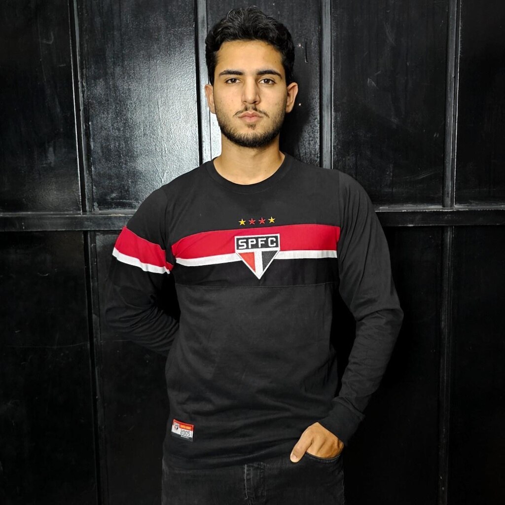 Camisa São Paulo Retro Goleiro 2005 Manga Longa Oficial
