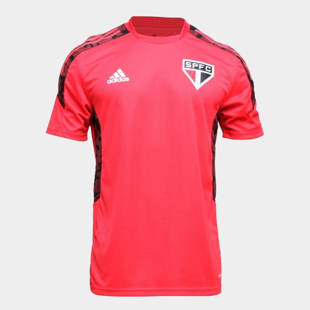 Camisa São Paulo Treino 21/22 Adidas Masculina Vermelho Clube Netshoes Camisa São Paulo Treino 21/22 Adidas Masculina Vermelho Clube Netshoes