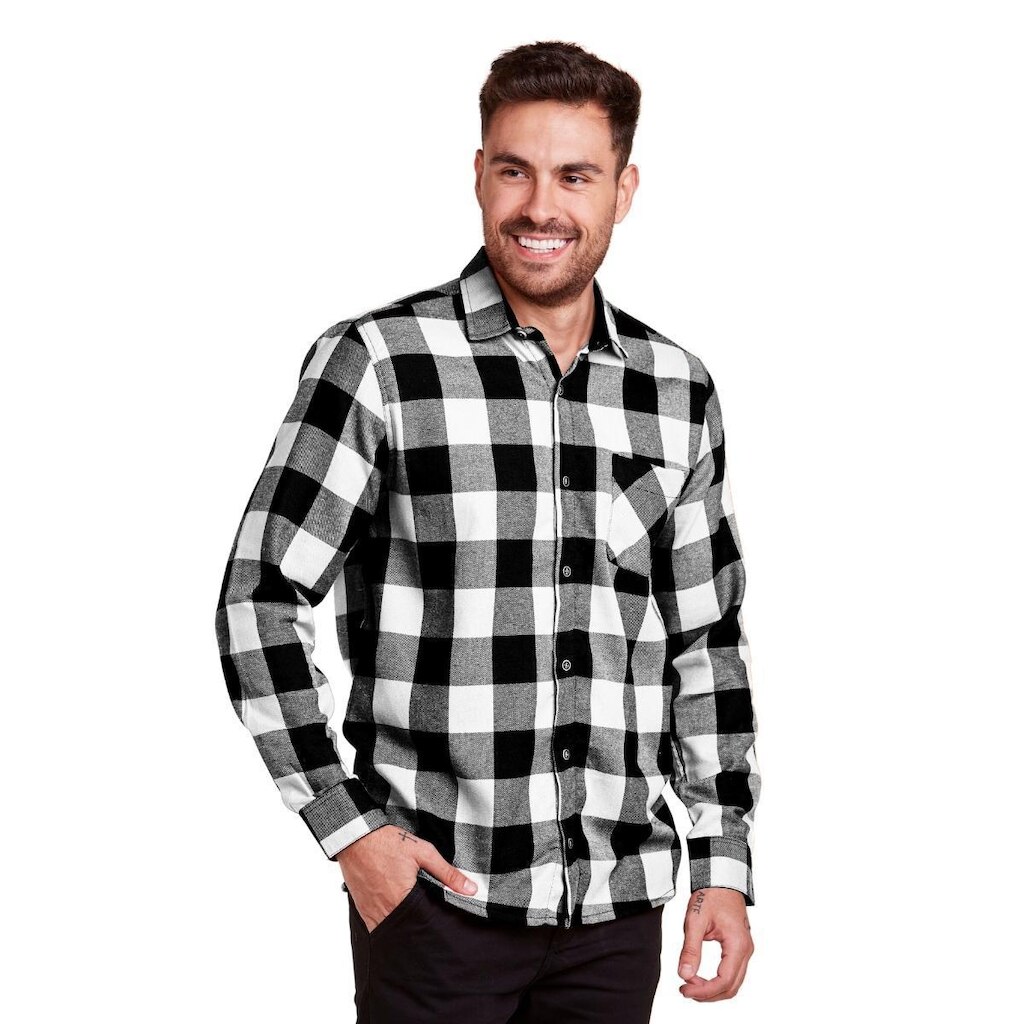 Camisa Xadrez Masculino Flanelado Manga Longa