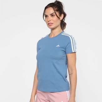 Camiseta Adidas 3 Listras Feminina