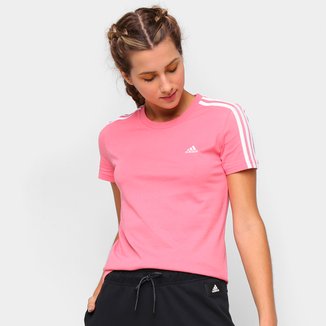 Camiseta Adidas Essentials 3 Listras Feminina