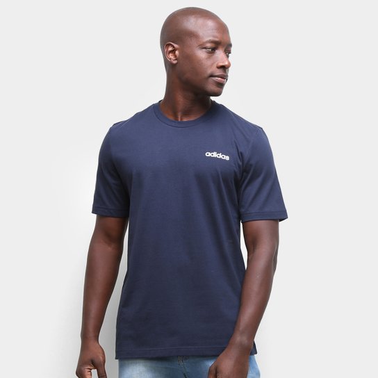 Camiseta Adidas Essentials Pln Masculina - Marinho+Branco