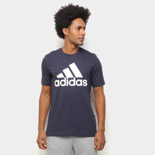 Camiseta Adidas Must Haves Badge Of Sport Masculina - Marinho+Branco