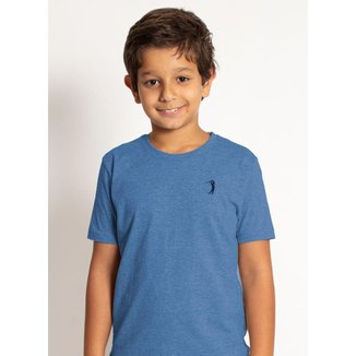 Camiseta Aleatory Infantil Básica New Azul Mescla-Azul-12