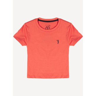 Camiseta Aleatory Infantil Básica New Laranja