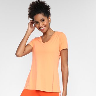 Camiseta Alto Giro Skin Fit Listra Degrade Proteção UV50+ Feminina