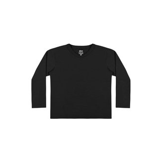 Camiseta Básica Malha Algodão Manga Longa Infantil Masculino