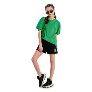 Camiseta Básica Oversize Juvenil Feminina com Manga Curta Gloss